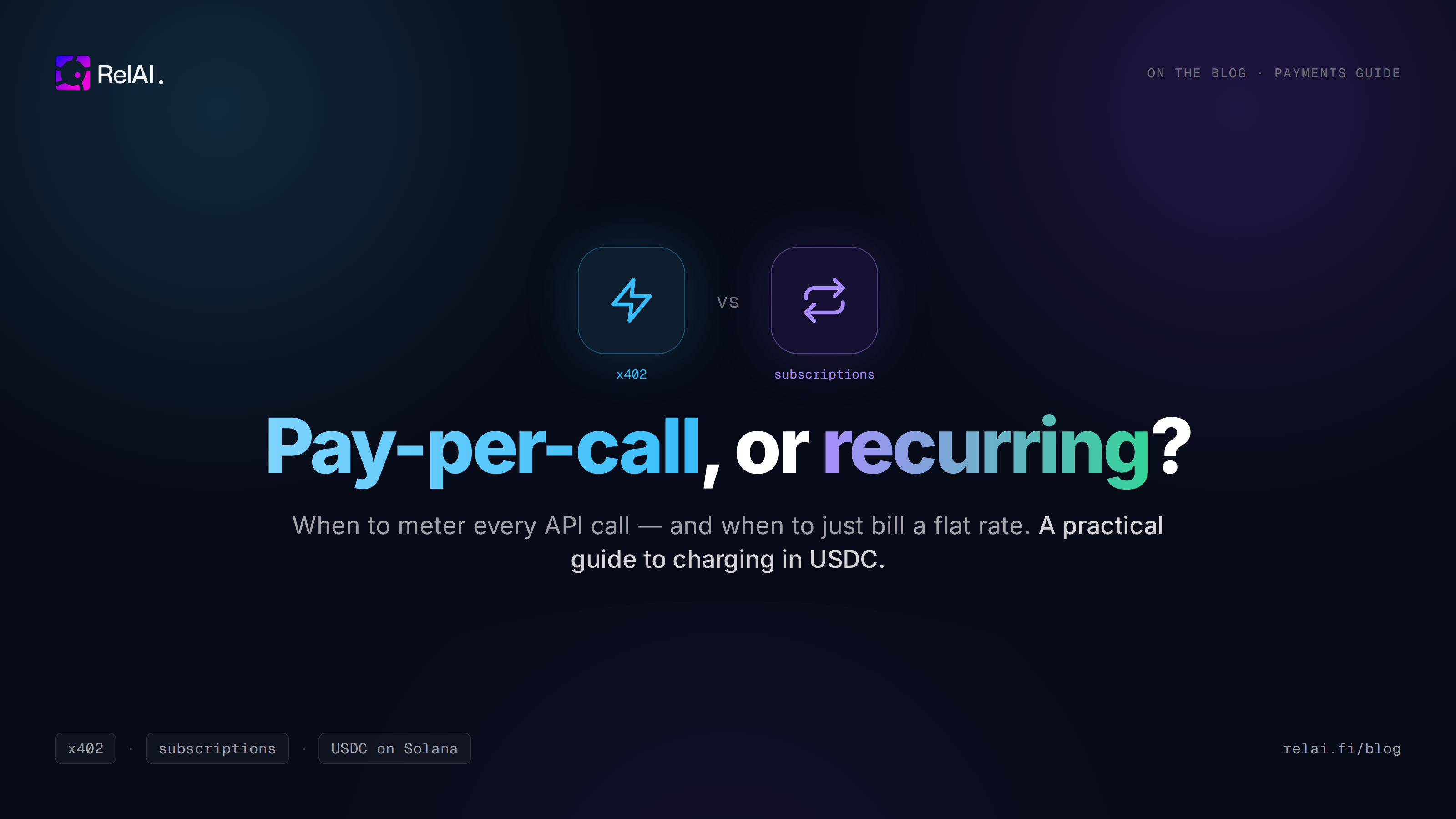 Pay-per-call or recurring? When to use x402 vs subscriptions